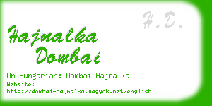 hajnalka dombai business card